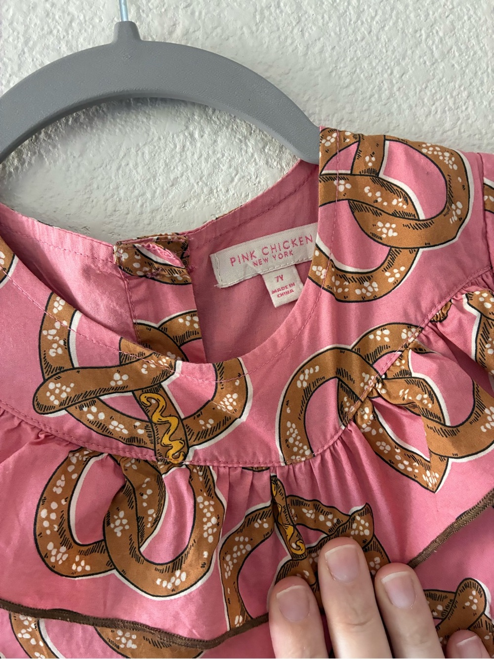 Pink Chicken Pink Pretzel-Print Cotton Dress - Picture 4 of 5